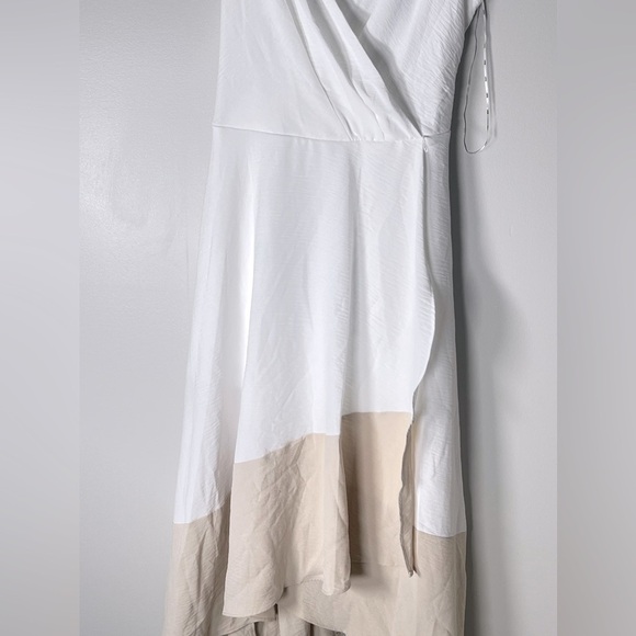 Dkny Plus Womens Size Colorblocked Faux-Wrap Dress  size 14 new - Picture 9 of 13